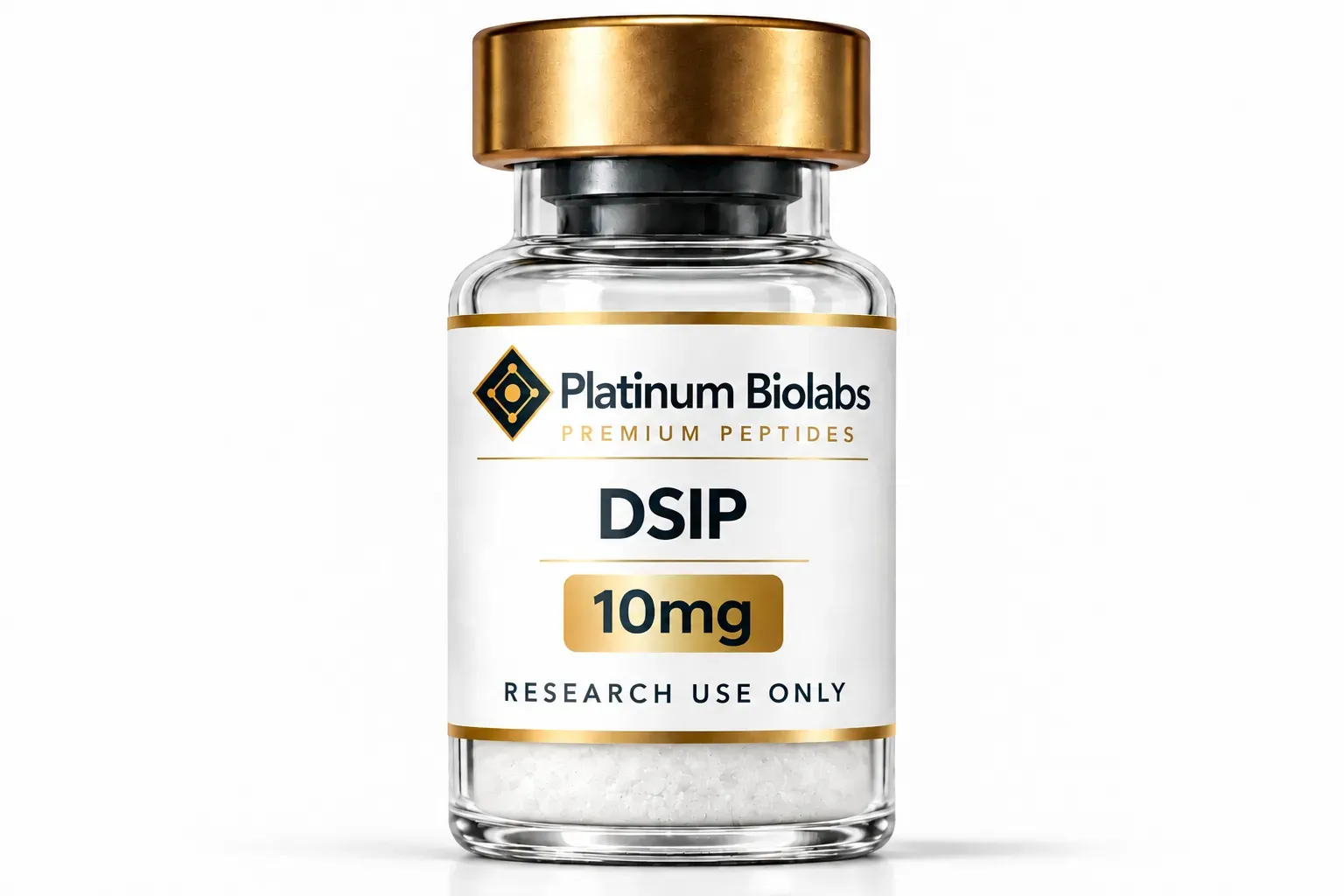 Buy DSIP 10mg — premium research peptide vial DSIP 10mg research peptide vial — 99%+ purity, third-party tested, made in the USA