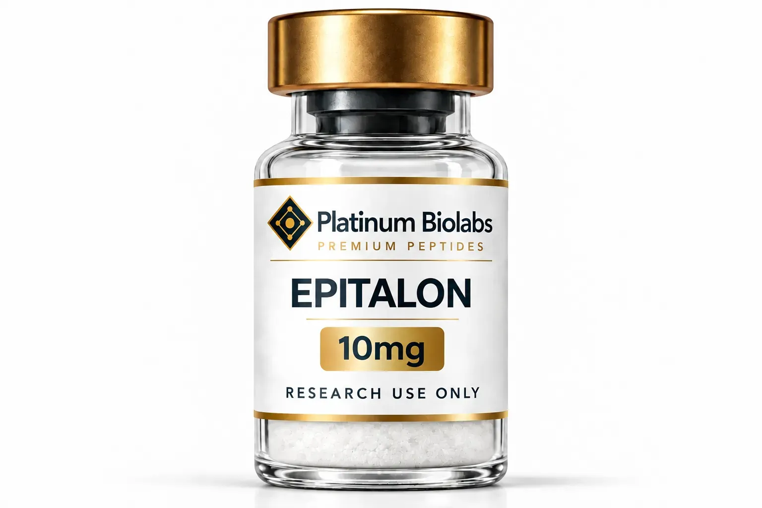 Buy Epitalon 10mg — premium research peptide vial Epitalon 10mg research peptide vial — 99%+ purity, third-party tested, made in the USA