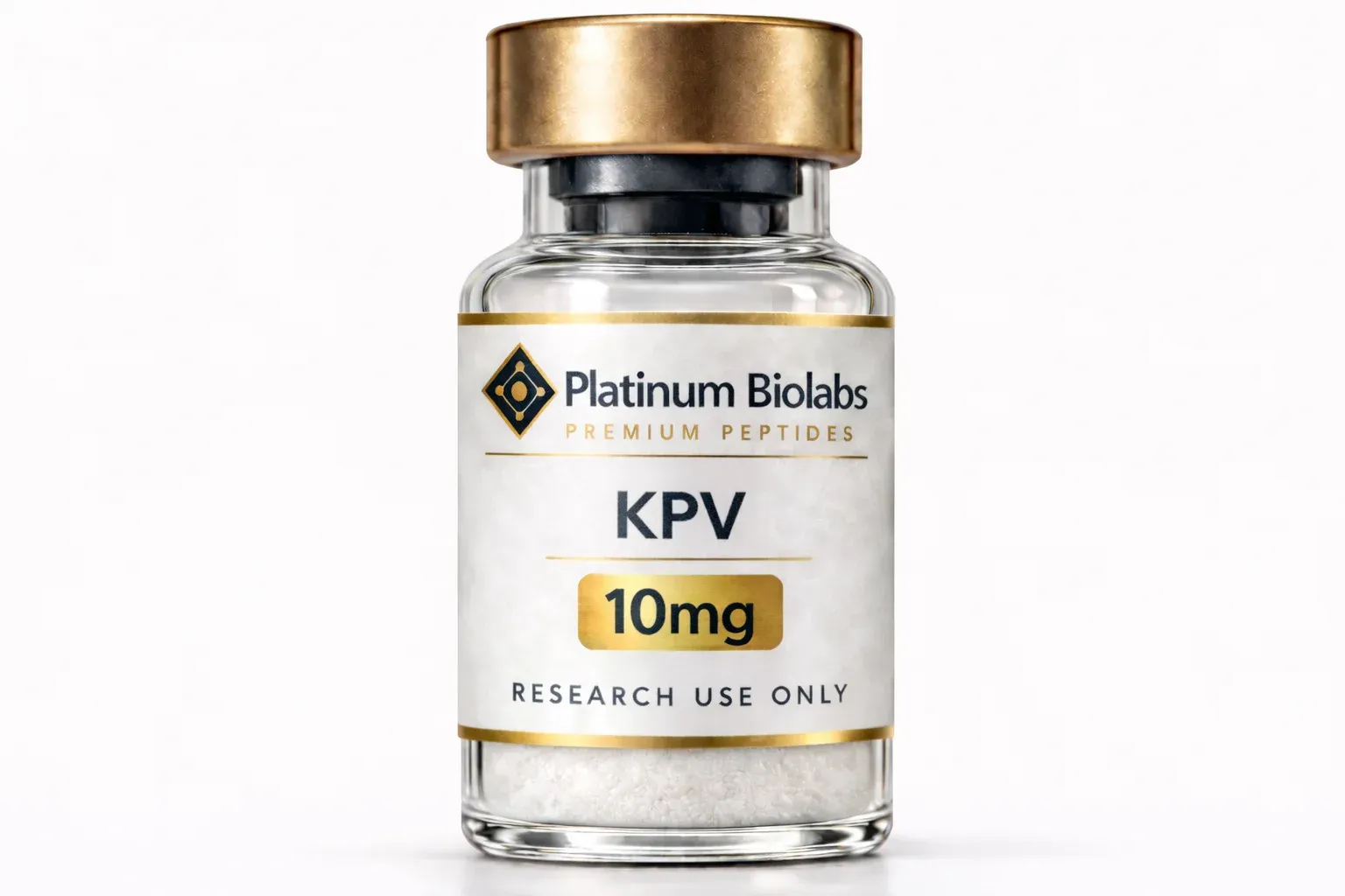 Buy KPV 10mg — premium research peptide vial KPV 10mg research peptide vial — 99%+ purity, third-party tested, made in the USA