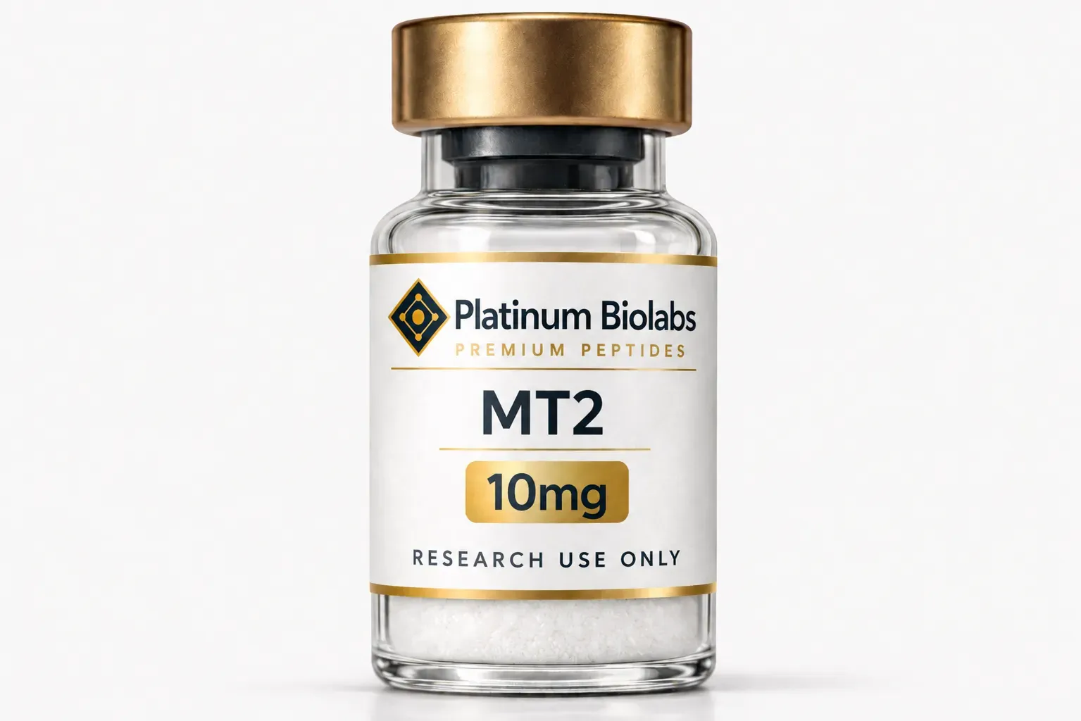 MT-2 10mg research peptide vial — 99%+ purity, third-party tested, made in the USA